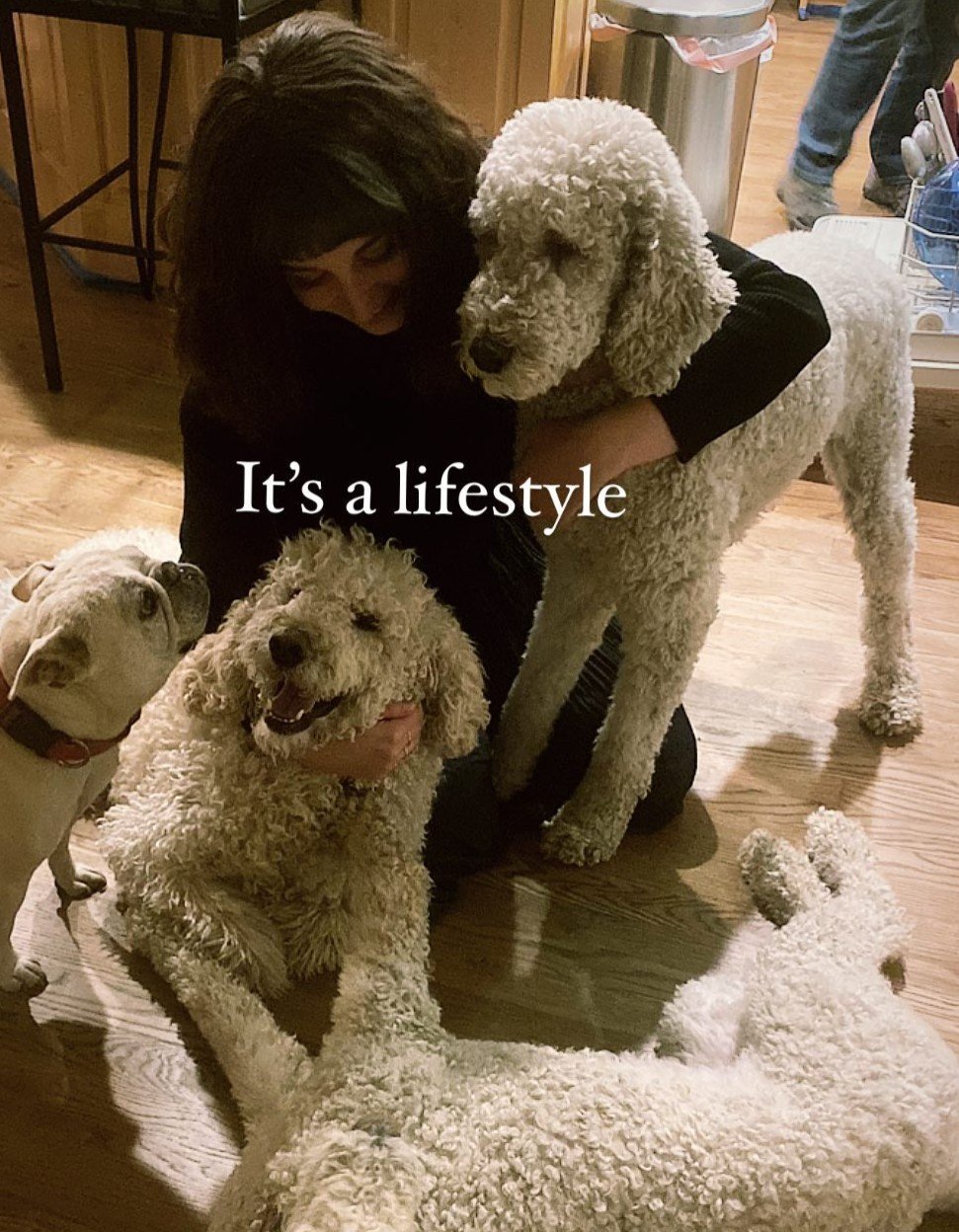 Outdoor play yard with attentive supervision